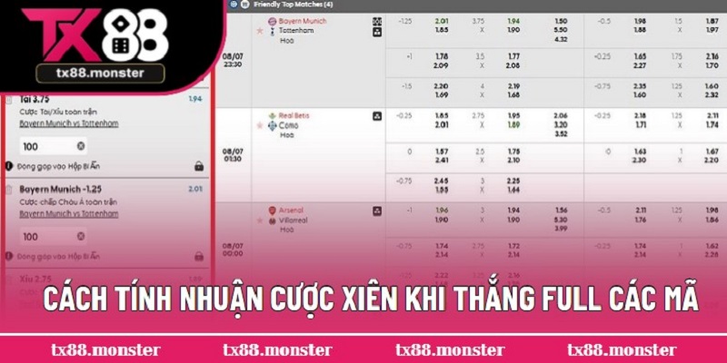 Cách tính nhuận cược xiên khi thắng full các mã
